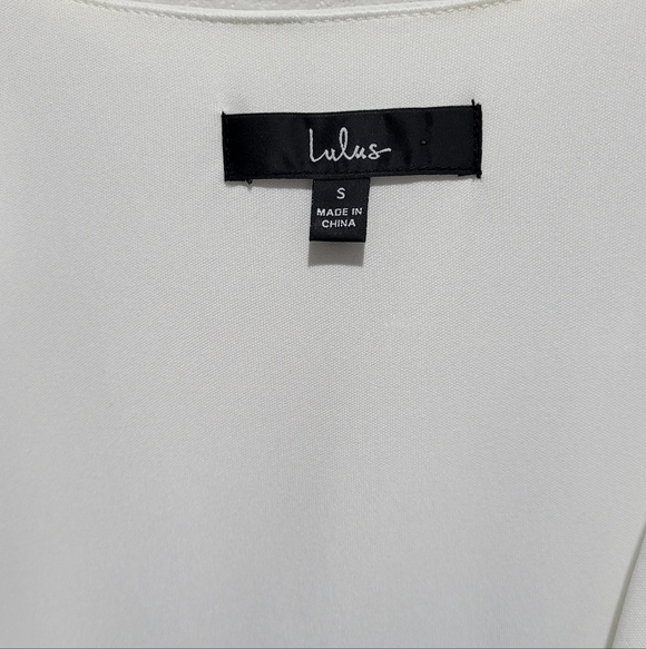 Lulu's Rise To The Occasion White Midi Wrap Dress Size Small - Picture 5 of 10